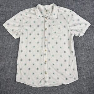 O'Neill Button Up Shirt Mens XXL Sunburst Print Cotton Short Sleeve Camp Surfer